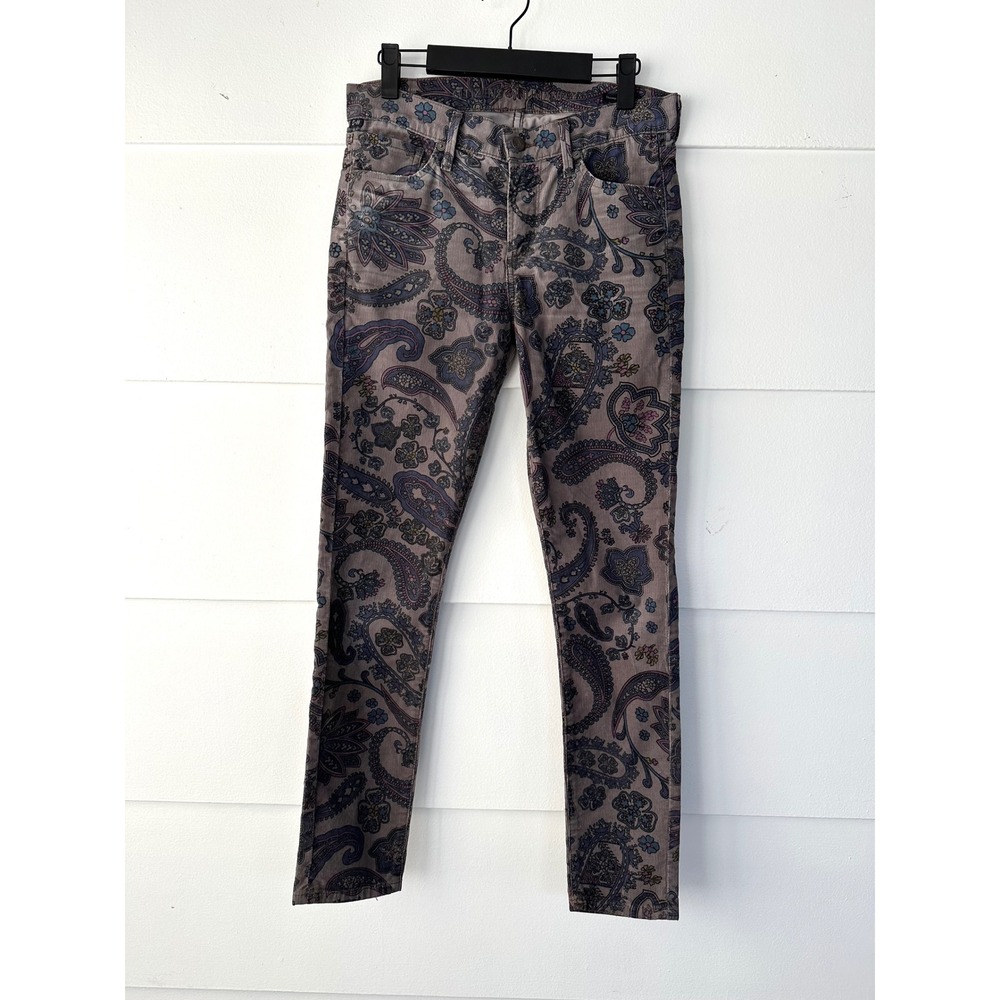 Citizens of Humanity 29 Paisley Corduroy skinny leg pants Thompson med rise